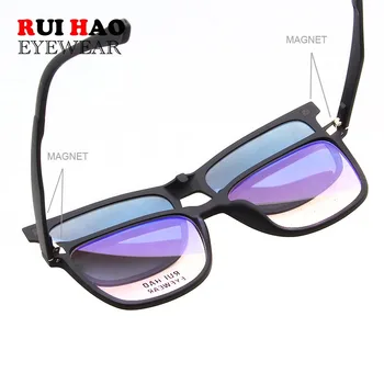 Optiskās Brilles Rāmi un Klipu par Polarizētās Saulesbrilles-Retro Brilles Rāmja Konstrukcija Rui Hao Eyewear Zīmols
