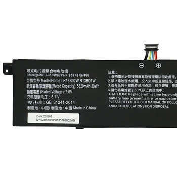 R13B01W Klēpjdatoru Akumulatoru Xiaomi Mi Air 13.3