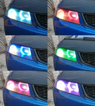 RF Bluetooth APP Multi-Krāsu Ultra spilgtas RGB LED Angel Eyes komplekts honda accord CL7 CL9 CM2 2002 2003 2004 2005 2006 2007 2008