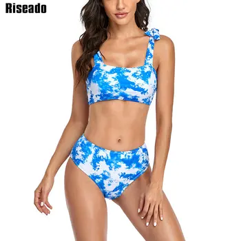 Riseado Leopard Bikini Ir 2021. Push Up Peldkostīmi Sieviešu Peldkostīms Mezgloti Peldkostīms Seksīgi Bikini, Vasaras Brazīlijas Bikini Beachwear