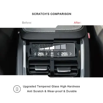 RUIYA Auto Ekrāna Aizsargs, Lai V90 XC60 XC90 2016 2017 2018 Automašīnas Aizmugurējā Gaisa Kondicionēšanas ekrāna Auto Interjera Uzlīmes