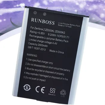 Runboss 1x 2900mAh / 9.24 Wh C11P1428 3.85 VDC Rezerves Akumulatoru Asus Zenfone ZE500KL ZE500KG Batterie Bateria Batterij