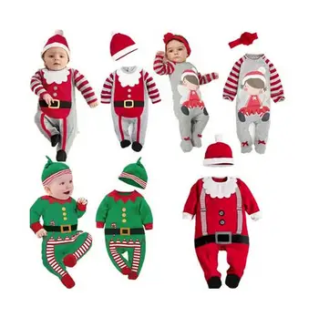 Santa Claus Zēnu, Meiteņu, Bērnu kostīmu Bērnu Ziemassvētku Cosplay Romper Ziemas Drēbes Romper garām Piedurknēm Ziemassvētku Zīdaiņu Jumpsuit