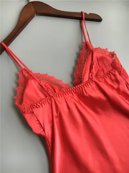 Satīna Miega Komplekts Sievietēm 2GAB Sleepwear Pidžamu Sexy V-neck Naktsveļu 2020. Gada Vasarā Jaunu Pijamas Mežģīnes Apdari Siksnas Mājas apstākļos Ar Loku