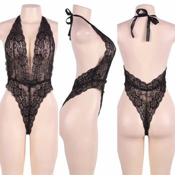 Sievietes Augstu Vidukļa Apakšveļas Komplekts Sexy Plus Izmērs S-XL Mežģīnes Sleepwear Babydoll Porno, Eksotiskie Apģērbi Karstā Erotiska American clothing