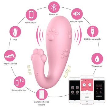 Silikona Dildo Maksts Vibrators Bluetooth APP Bezvadu Kontroles G-Spot Clit Masāža Vibrējošais Ola Pieaugušo Spēlēm, Seksa Rotaļlietas Sievietēm