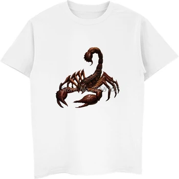 Skorpions Dizains, T-kreklu Atdzist 3D Multiplikācijas filmu Dzīvnieku Print T Krekls Vīriešu Kokvilnas ar Īsām Piedurknēm Krekls Hip Hop t-veida Topi Harajuku Streetwear