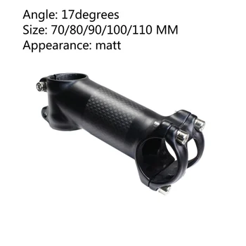 Slavenā zīmola velosipēdu oglekļa šķiedras stieņa diametrs stāvvadi Austiņas dakša stienis var pielāgot LOGO/70MM-110MM Matt MTB Velosipēdu cilmes