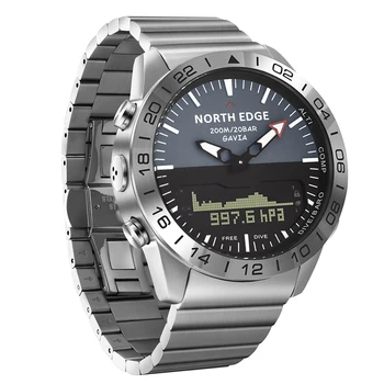 SmartWatch Diver Watch Vīri Militārās Sporta Pulksteņi Niršanas Analogo, Ciparu Pulkstenis Vīriešu Armijas Nerūsējošā Kvarca Pulkstenis, Kompass, Altimetrs