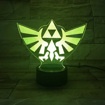 Spēli Legend of Zelda Nakts Gaisma LED Zīme Touch Sensors Dekoratīvās Lampas Bērni, Bērni Klāt Galda 3D App Kontroles Lampa