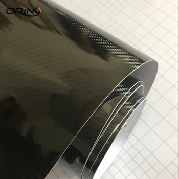 Super kvalitāte Ultra Spīdīgām 5D Oglekļa Šķiedras Vinyl Wrap 3D Tekstūra Super Spīdīgs 5D Oglekļa Filmu Ar Izmēru 50cm*150cm/200cm/300cm