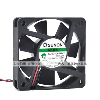 Sākotnējā SUNON KDE2406PHV2 6015 60X60X15mm DC 24V 1,3 W maglev KĪN dzesēšanas ventilatori aksiālie