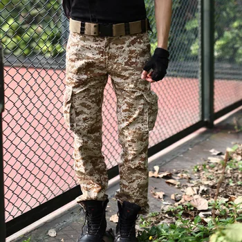 Taktiskā Kamuflāžas Bikses Vīriešu Militārā Vienotu Armiju Āra Militāro Kaujas Bikses Drēbes Uzvalku Rudenī un ziemā, Vīriešu bikses