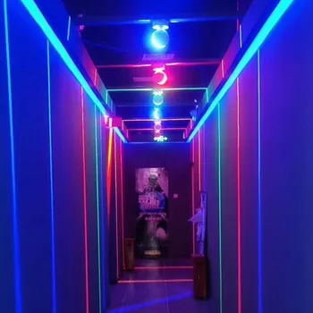 Thrisdar Tālvadības 10W RGB Logu, Durvju Rāmja Sienas Lampas Virsmas Montēta KTV Viesnīcas Koridors, Guļamistaba Ray Līnijas Wall Spot light