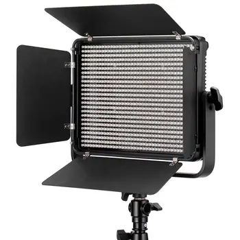 Tolifo PT-912S 55W 2.4 G Bezvadu Tālvadības pulti, LED Video Studijas Gaismas Intensitāti w/Barndoor + Rokturis Fotogrāfija Intervijas