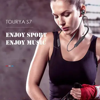 Tourya S7 Bezvadu Austiņas Bluetooth 5.0 Austiņu Sporta Austiņas 30H Laika Spēlēt Četras Disku Neckband Austiņas, Telefona Sporta