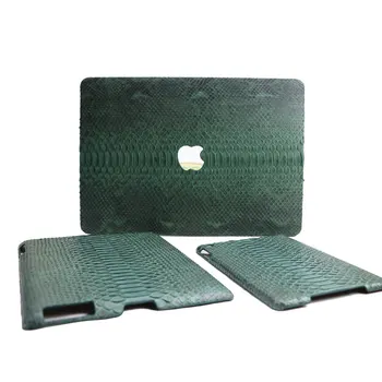 Unisex Luksusa Dizaina Augstas Kvalitātes Zaļā Python Ādas Gadījumā Macbook Air Retina Touch bar 13