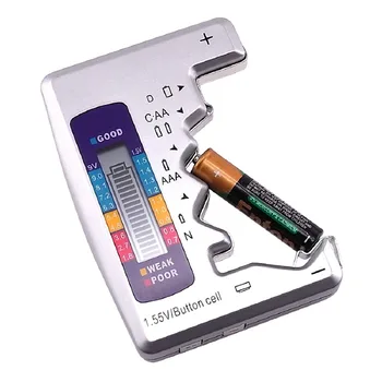 Universālā Tri-color LCD Bar Graph Displejs Akumulatora Testeris Pārbaudītājs Baterijas C D N AA AAA 9V 1.5 V