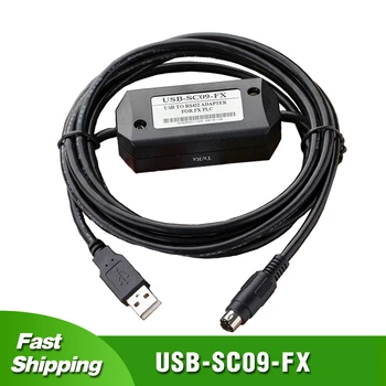 USB-SC09-FX Mitsubishi MELSEC FX Sērijas PLC Programmēšanas Kabelis USB, Lai RS422 Adapteris Ātri kuģi
