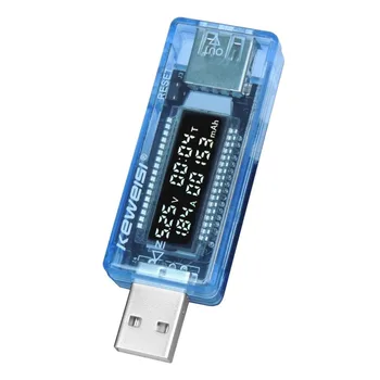 USB Strāvas Spriegums Jaudas Testeri Voltu Strāvas Spriegumu Atklāt Lādētāja Jauda Testeri Metru Mobilo Jauda Detektors Akumulatora Tests