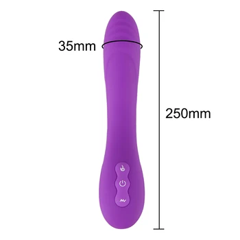 VATINE 10 Vibrācijas Režīmi Apkures Dildo Vibratoru Burvju Nūjiņu Stick Anālais Plug Klitora Maksts Seksa Rotaļlietas Sievietēm, Sieviete