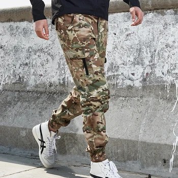 Vīriešu Modes Streetwear Gadījuma Maskēties Jogger Bikses Taktiskā Militārā Bikses Vīriešu Kravas Bikses, lai Droppshipping