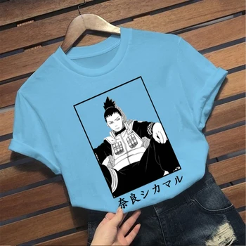Vīriešu, Sieviešu T-krekls Topi Naruto T Nara Shikamaru T-krekls Apkalpes Kakla Aprīkots Mīksto Anime, Manga Tee Krekls