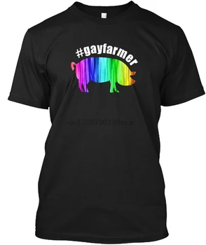 Vīriešu T Krekls Hashtag Geju Lauksaimnieks Krekls Cūku LGBT Praida Sieviešu T-Krekls