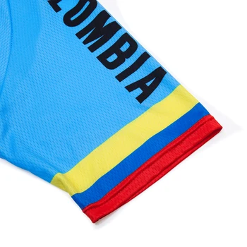 Vīriešu Velo Jersey Kolumbija Zilā 2019 Pro Komandas Īsām Piedurknēm Riteņbraukšana T-krekli, Velosipēdu Drēbes Ropa Ciclismo Riteņbraukšana Apģērbu, Sporta