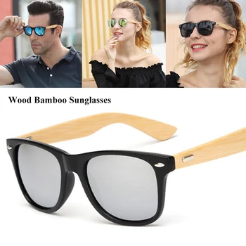 WarBLade Bmaboo Saulesbrilles Sievietēm, Vīriešiem, Koka Retro Saules Brilles lunette de soleil femme 2019 marque de luxe Vintage
