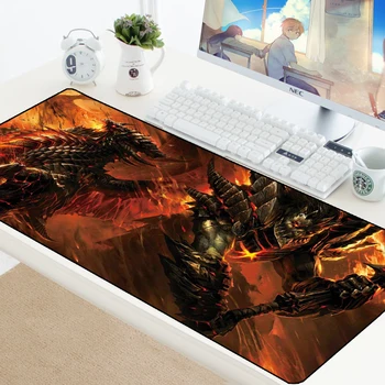 Warcraft Peles Paliktņa XL Lielu peles paliktnis Anti-slip Liela Galda Spēļu Spēlētājs, Peli, Klaviatūru Mat 70x30cm Gumijas Slēdzenes Malas Datoru Pad