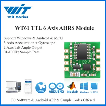 WitMotion WT61 6 Ass AHRS Sensors Digitālā Slīpuma Leņķis Inclinometer + Akselerometru + Žiroskops MPU6050 Modulis uz PC/Android/MCU