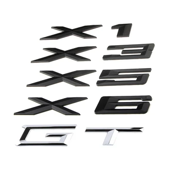 X1 X3 X5 X6 GT Bagāžnieka Burtu Uzlīmes, Dekori BMW M Power E53 E70, E71, E72, F15 F16 F48 Asti Fontu Logo Emblēma Apdares Decal Automašīnu Tūnings