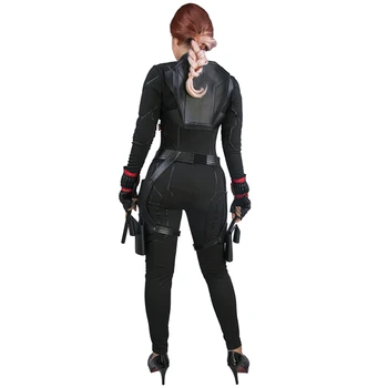 XCOSER Nataša Endgame Black Widow Cosplay Kostīmu Pilns Komplekts, pilnīgi Jauns PU Kokvilnas Atdzist Halloween Puse Cosplay Kostīms Sievietēm