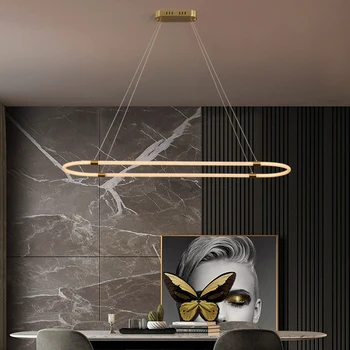 Zelta Modernu led lustras apgaismojums dzīvojamā istabā, guļamistabā karājas lampas Restorāns bārs radošumu virtuvē kulons chandelie
