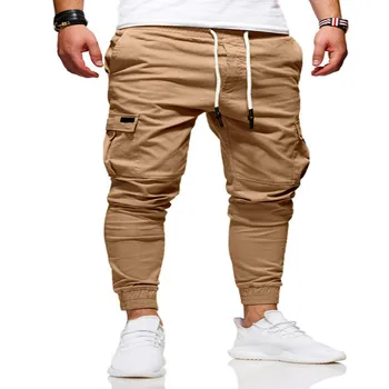 Zīmolu vīriešu apģērbi Kravas Bikses Slim tīrtoņa Krāsu Multi-Kabatas Embellishment Vīriešu Ikdienas Bikses Vīriešu Bikses Dizainers Vīriešu Jogger