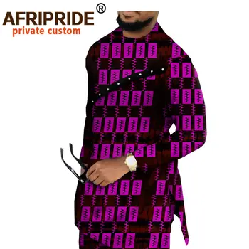 Āfrikas Apģērbi Vīriešiem Dashiki Iespiesti Mēteļi Jaka un Bikses 2 Gabals Apģērbu Plus Lieluma Outwear Vasks Attire Tracksuit A1916077
