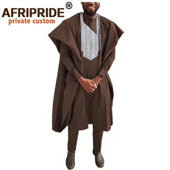 Āfrikas Vīriešu Apģērbs Tradicionālā noteikti Vakarā Kāzu Uzvalks Agbada Drēbes Dashiki Krekli Ankara Bikses Tērpiem AFRIPRIDE A2016022