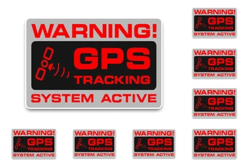 Ūdensizturīgs Brīdinājuma GPS Sekošanas Policijas Sistēma, Auto Uzlīmes Dizainu Uzlīmēm Logā, Buferi Auto Interjera PVC 12cm X 7cm